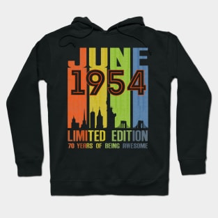 June 1954 70 Years Of Being Awesome Limited Edition Hoodie